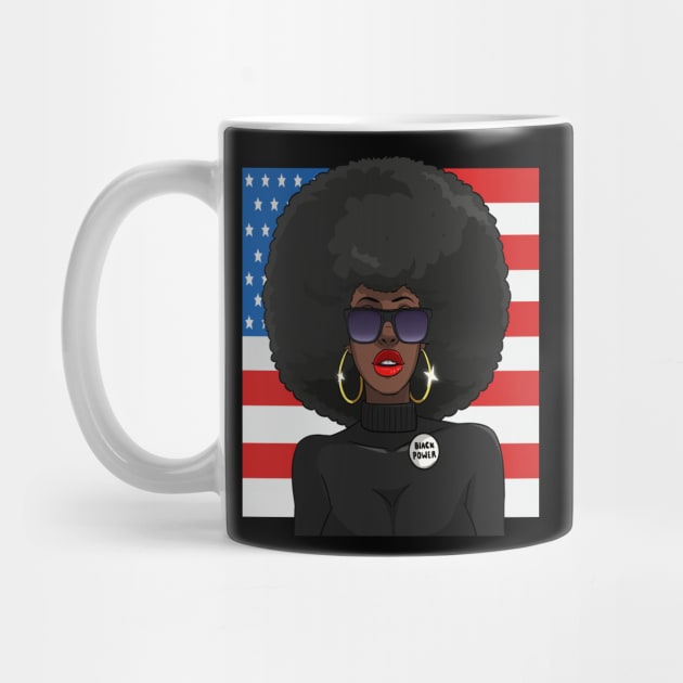 Black Panther Party Afro American Flag by Noseking